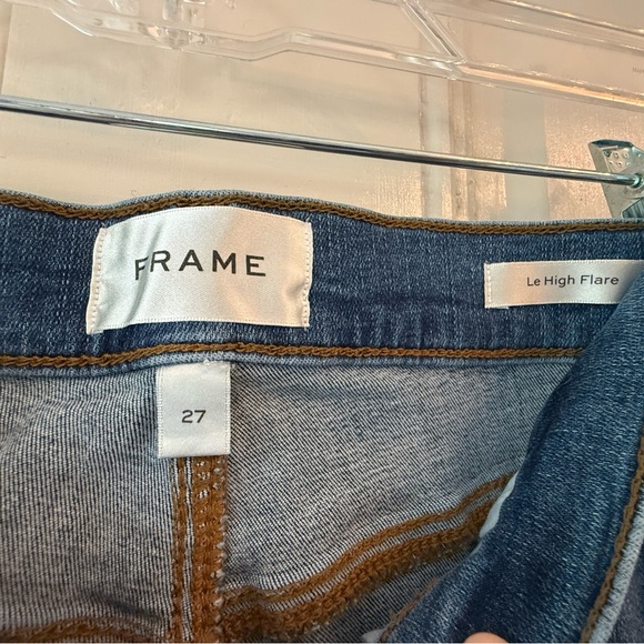 Frame Denim Women's Classic Blue Le High Flare Jeans - Picture 3 of 5